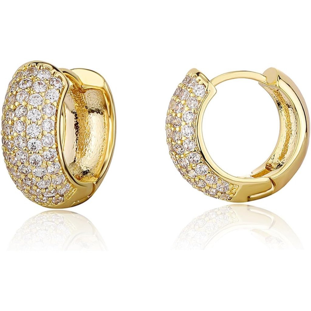Gold Hoop Earrings 18k Plated Silver Small Hoop Earrings For Women